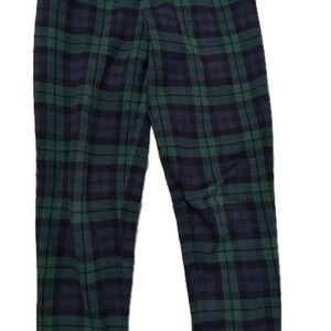 Janie and Jack Dark Green Plaid Pants